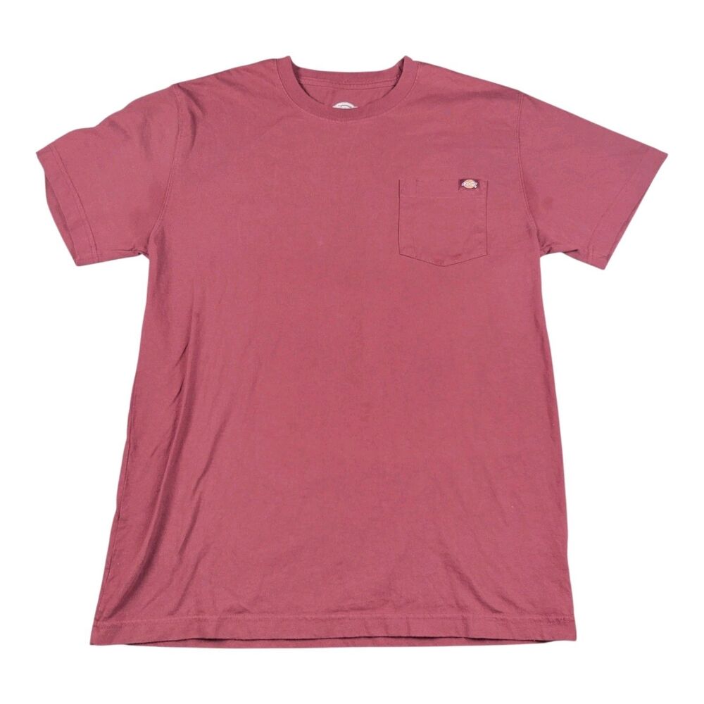 Dickies Men’s Maroon Red Pocket Work T-Shirt Size Large